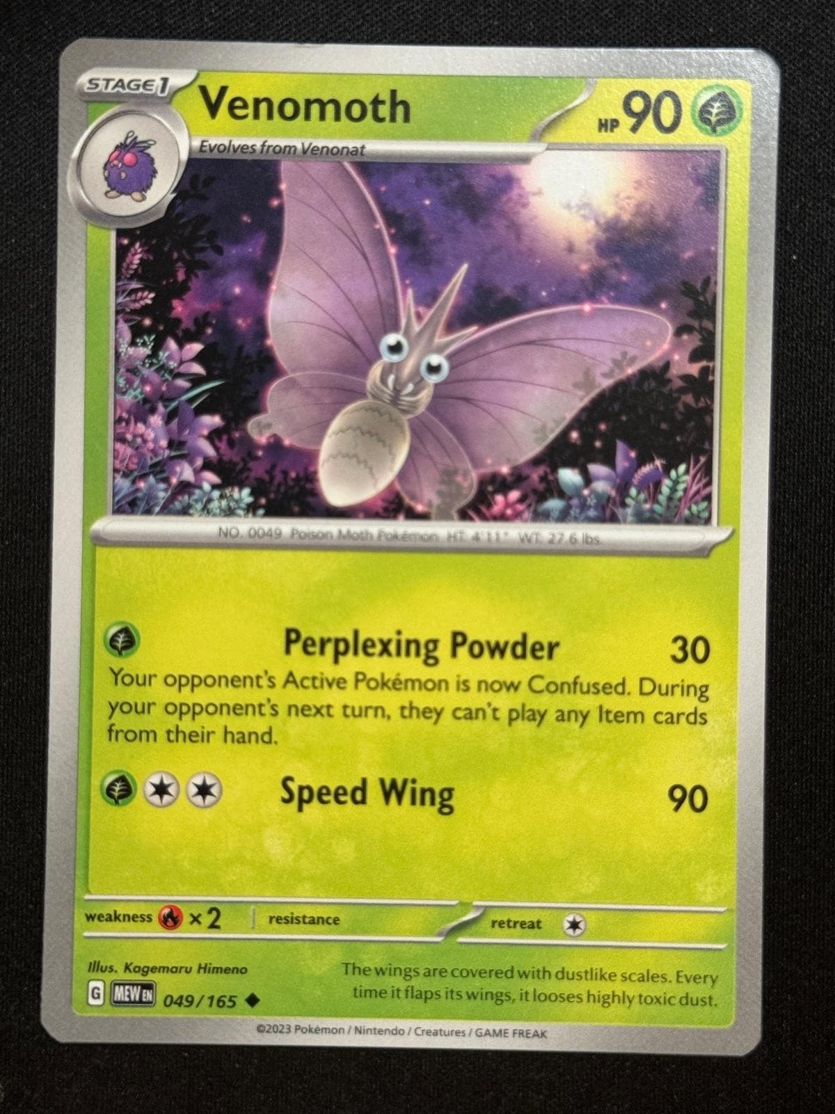 Venomoth 049/165 151 NM/M Uncommon Pokemon
