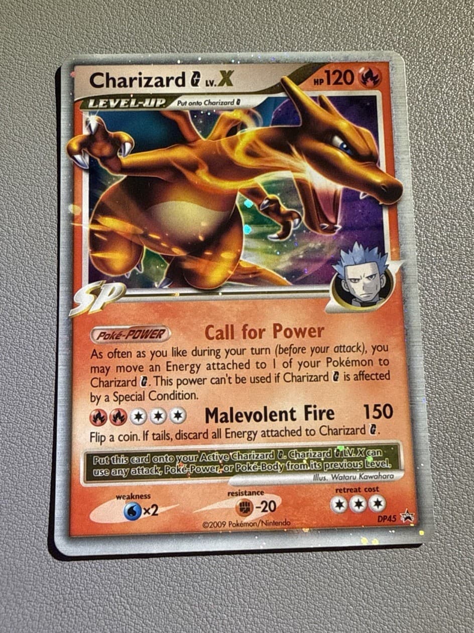 2009 Charizard G LV.X DP45 Diamond & Pearl Black Star Promo Collector Tin LP