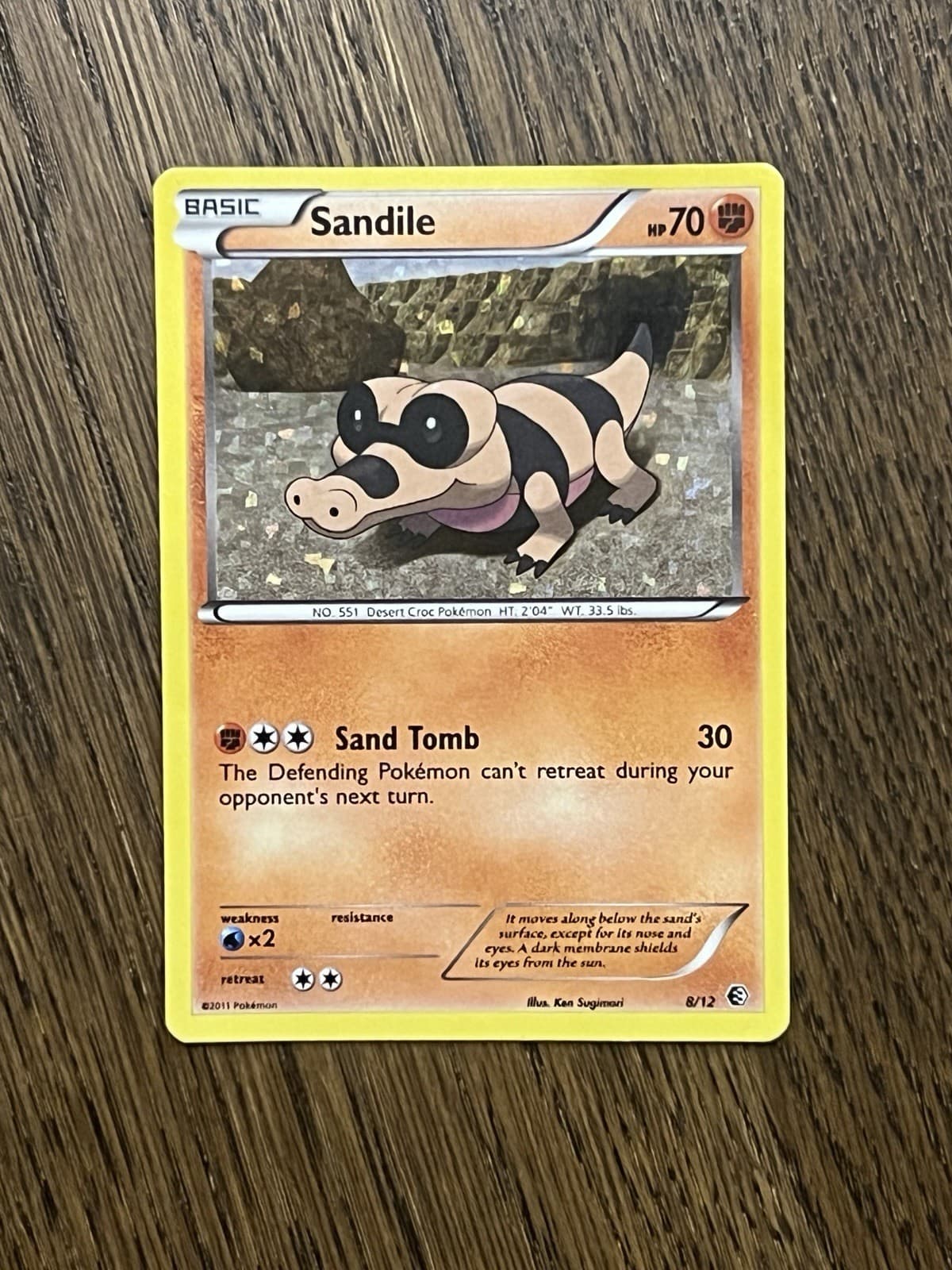 Pokemon TCG Sandile McDonald's 2011 Holo Promo 8/12