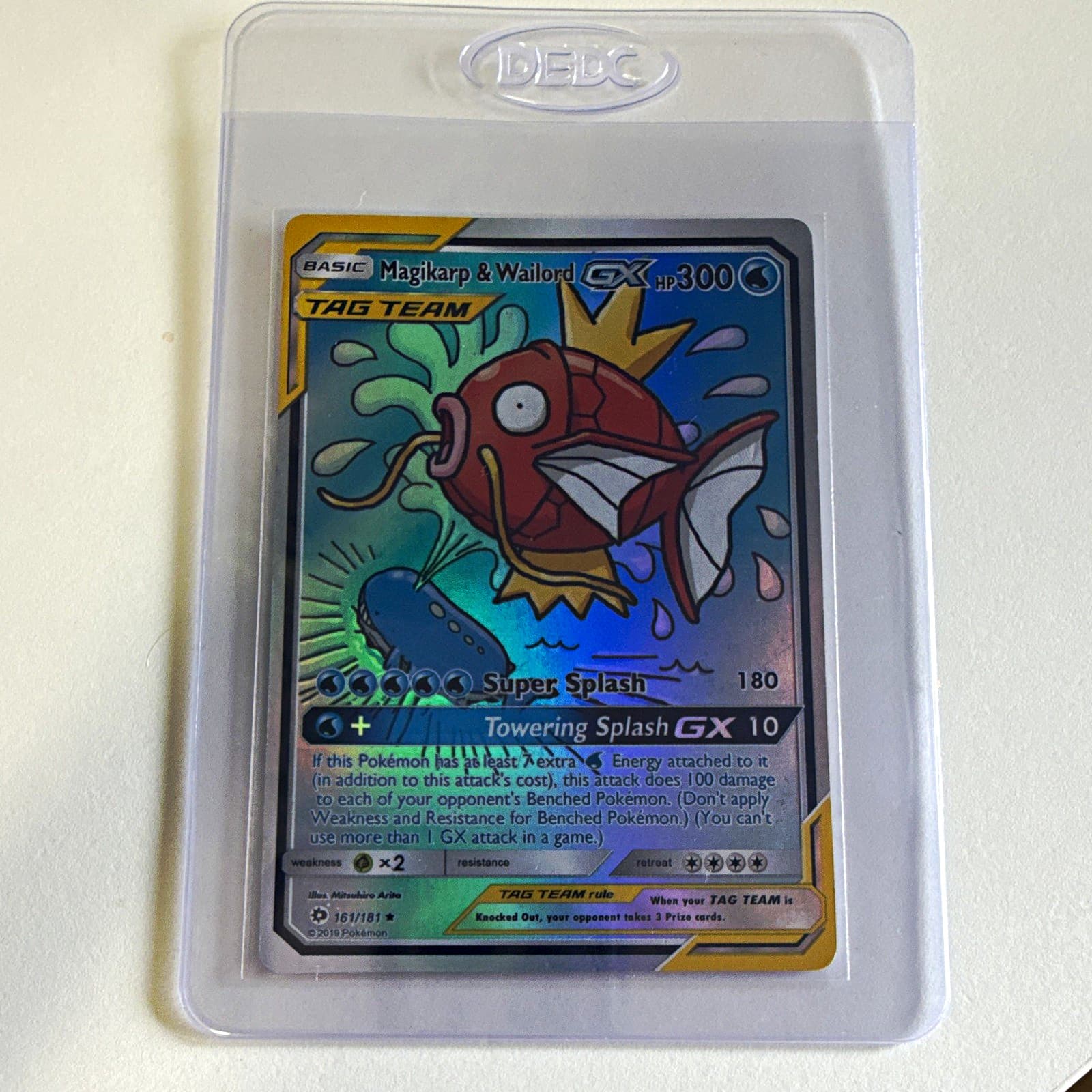 Pokemon Company Magikarp & Wailord GX TAG TEAM Alt Full Art 161/181 Holo