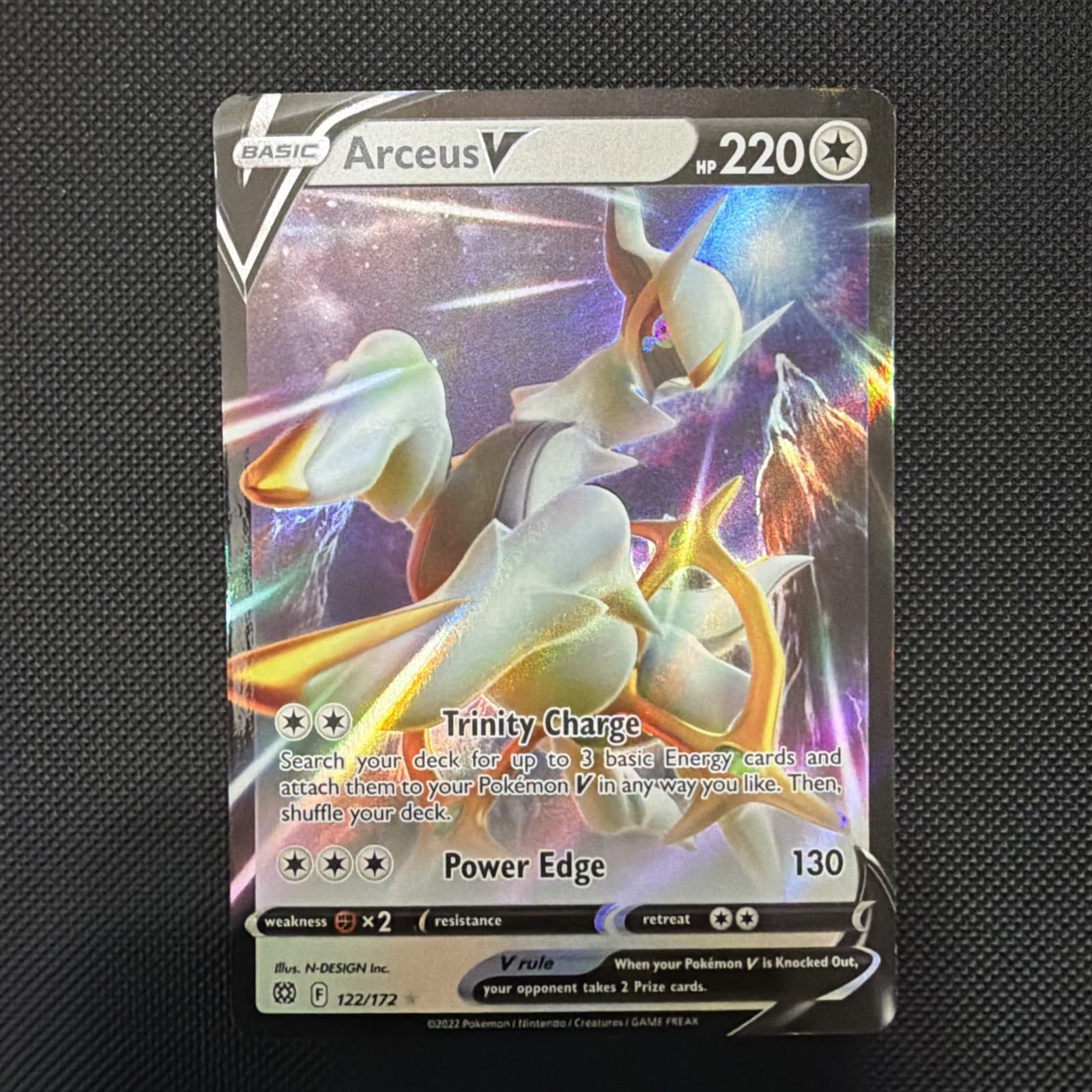 Pokemon Arceus V 122/172 SWSH09 Brilliant Stars Full Art Holo UR English