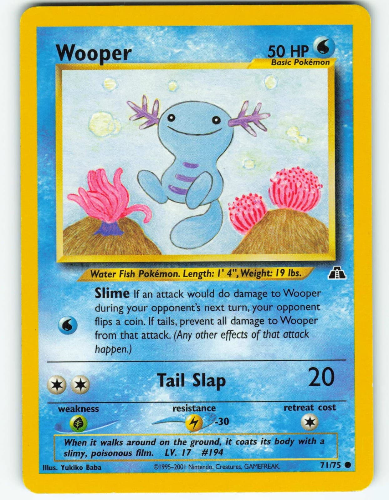 Wooper - 71/75 Neo Discovery - Pokémon TCG - 2001
