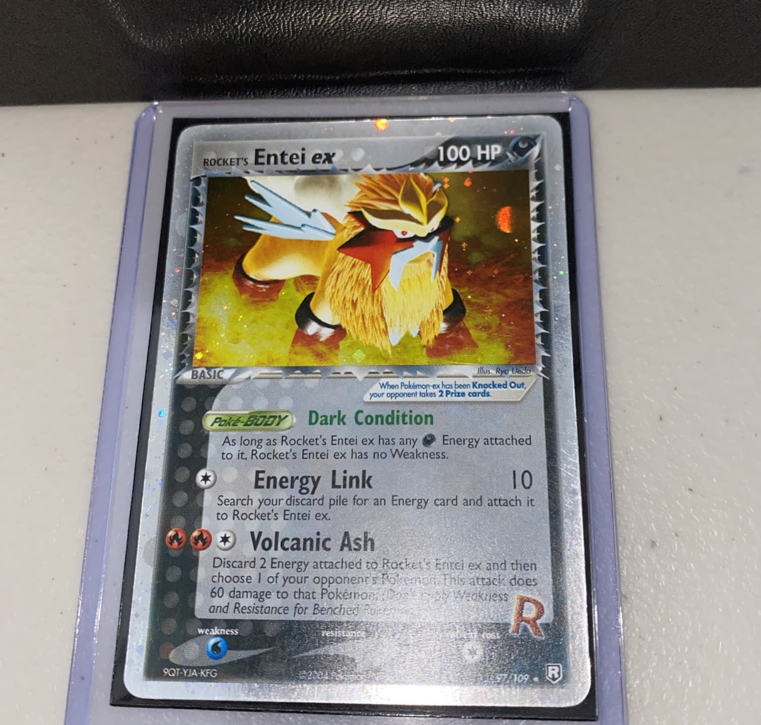 Pokemon 2004 Rocket's Entei ex 97/109 Team Rocket Returns Holo LP+