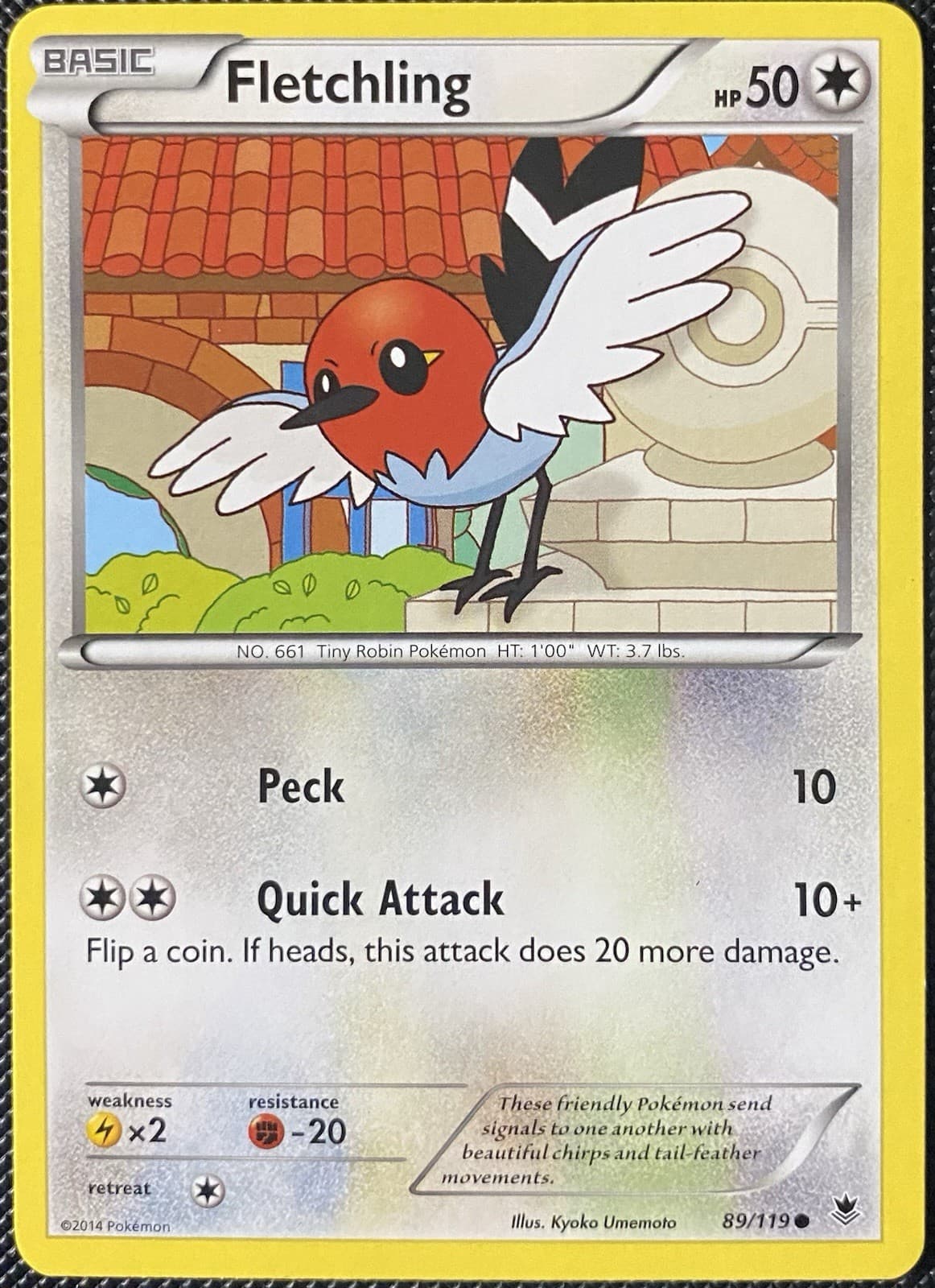 Fletchling 89/119 XY - Phantom Forces Regular LP Pokémon