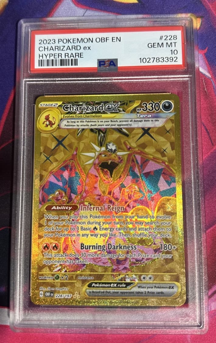 Charizard ex 228/197 Obsidian Flames English PSA Graded 10 Pokemon