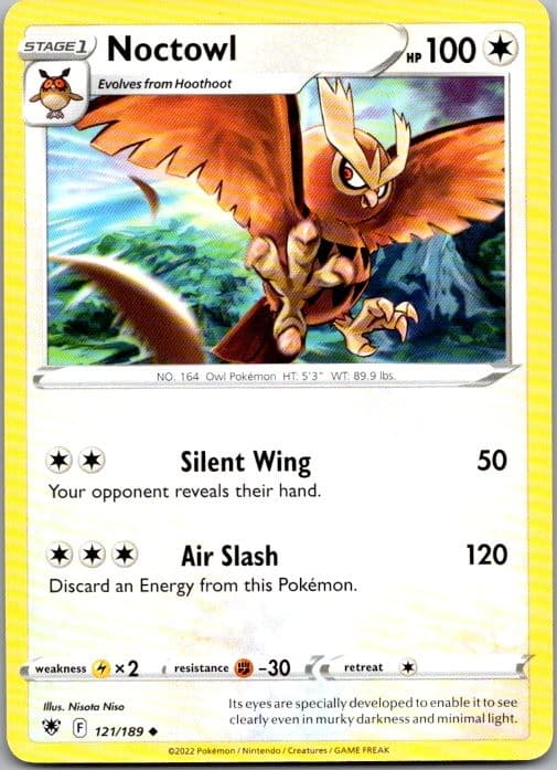 Noctowl 121/189 Uncommon Astral Radiance Pokemon Near Mint