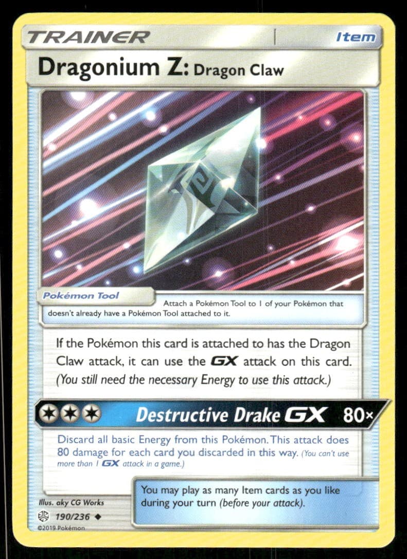 Dragonium Z: Dragon Claw SM - Cosmic Eclipse [190/236] Uncommon NM Pokemon