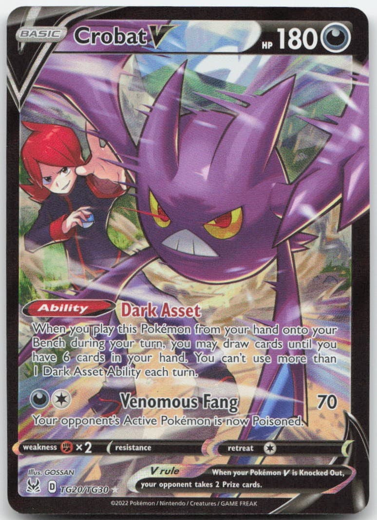Crobat V TG20/TG30 Lost Origin Trainer Gallery Holofoil Pokemon TCG NM