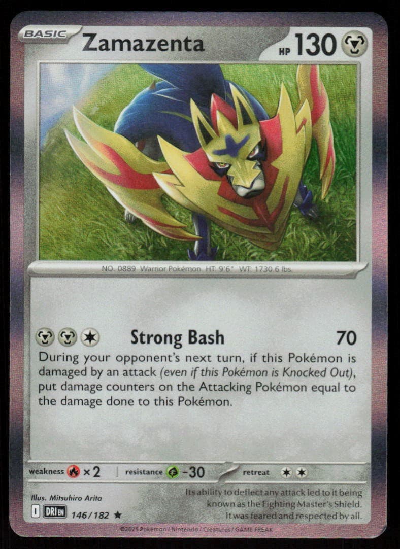 Zamazenta 146/182 Rare Destined Rivals Pokemon Holo Near Mint