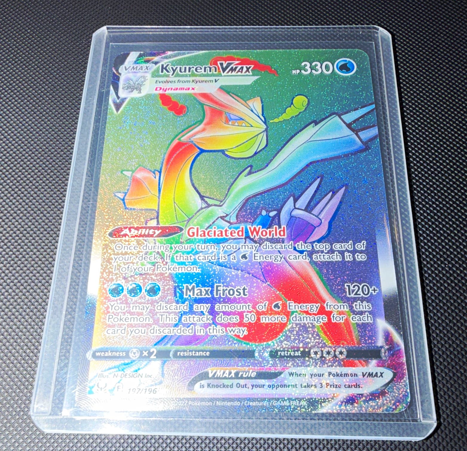 Pokemon TCG Kyurem VMAX 197/196 Lost Origin Secret Rare Full Art Holo Eng 2022