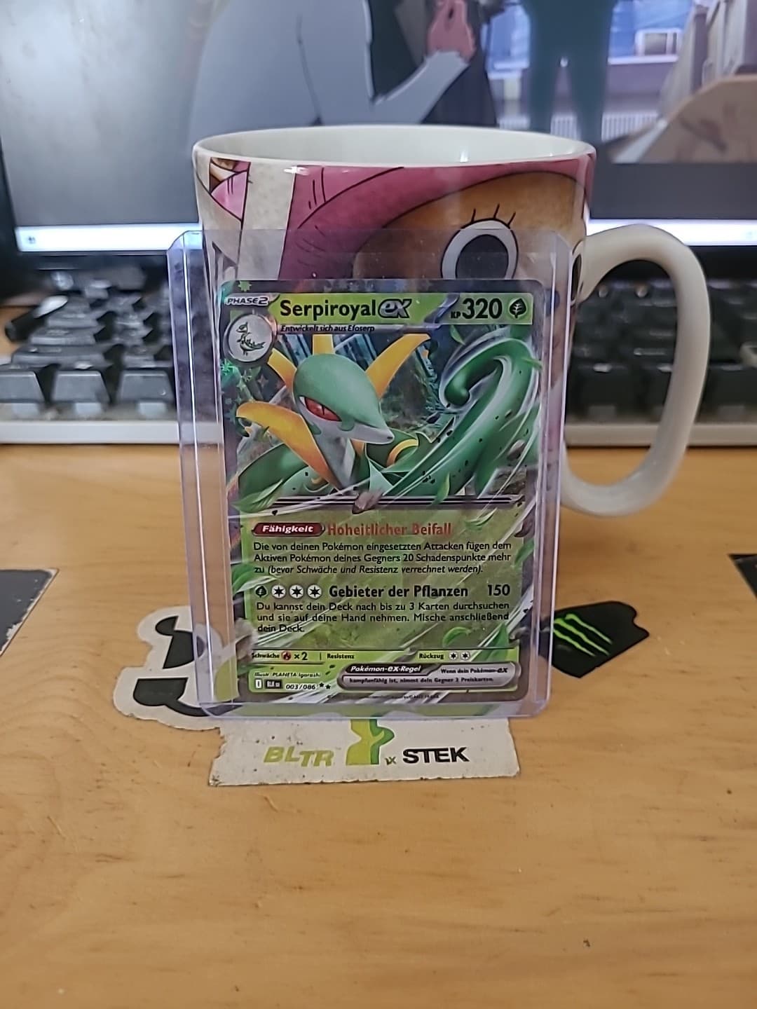 Serpiroyal EX 003/086 Pokemon Karte - Schwarze Blitze Near Mint Deutsch