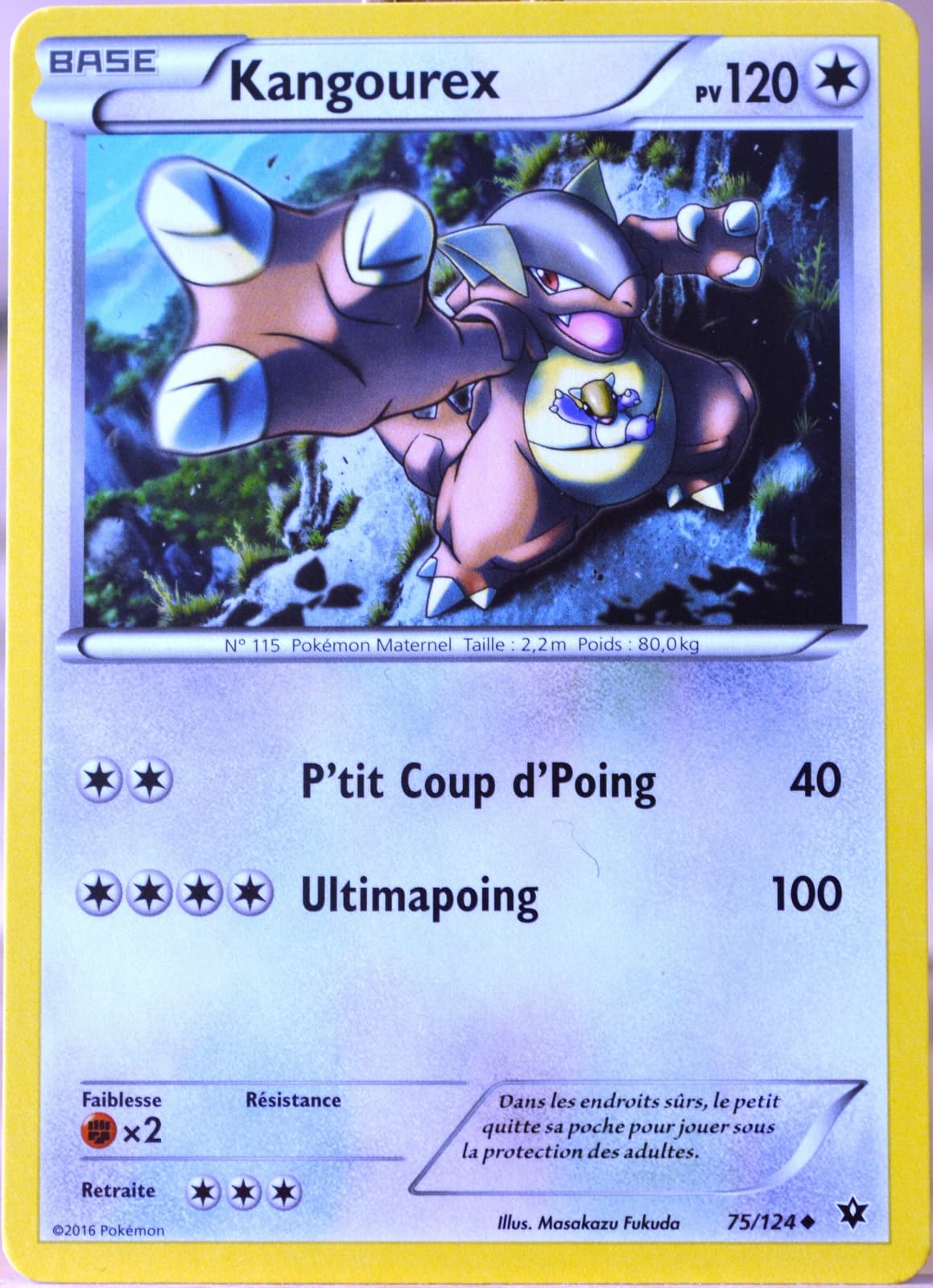 carte Pokémon 75/124 Kangourex 120 PV XY - Impact des Destins NEUF FR