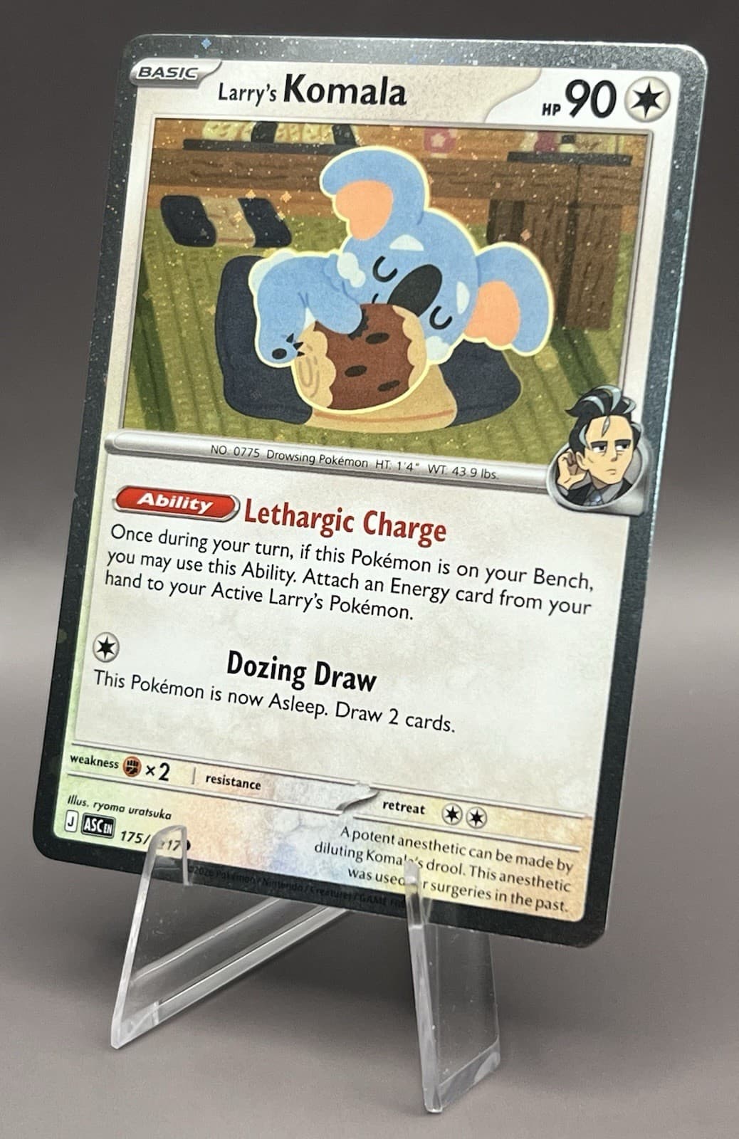 175/217 Larry's Komala - Ascended Heroes - Cosmos Holo NM Pokemon
