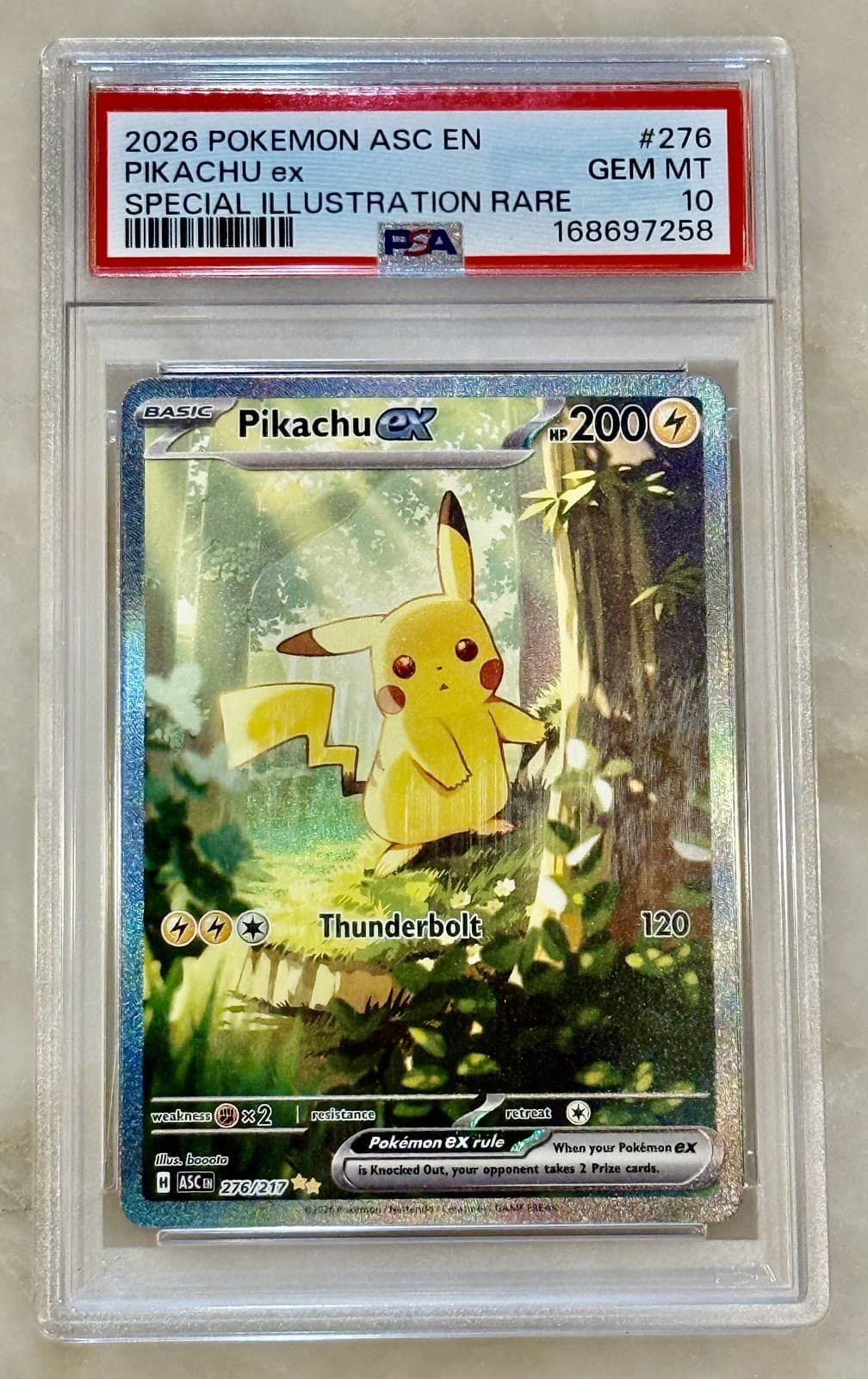 2026 Pokemon Pikachu ex Special Illustration Rare #276/217 PSA 10 GEM MINT (C)