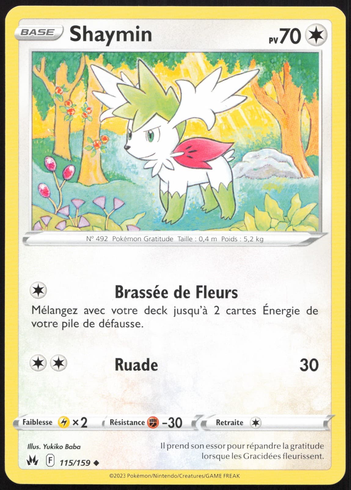 Carte Pokémon Shaymin 115/159 Zénith Suprême Français