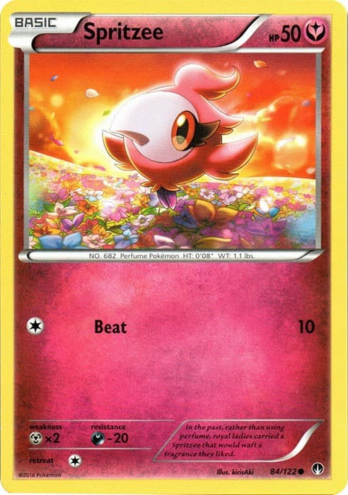 Spritzee - 84/122 - Common (Near Mint) BREAKPoint - Fairy Pokémon