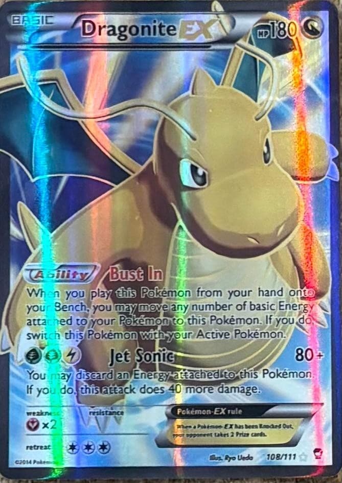 Dragonite EX (108 Full Art) 108/111 XY - Furious Fists Holo