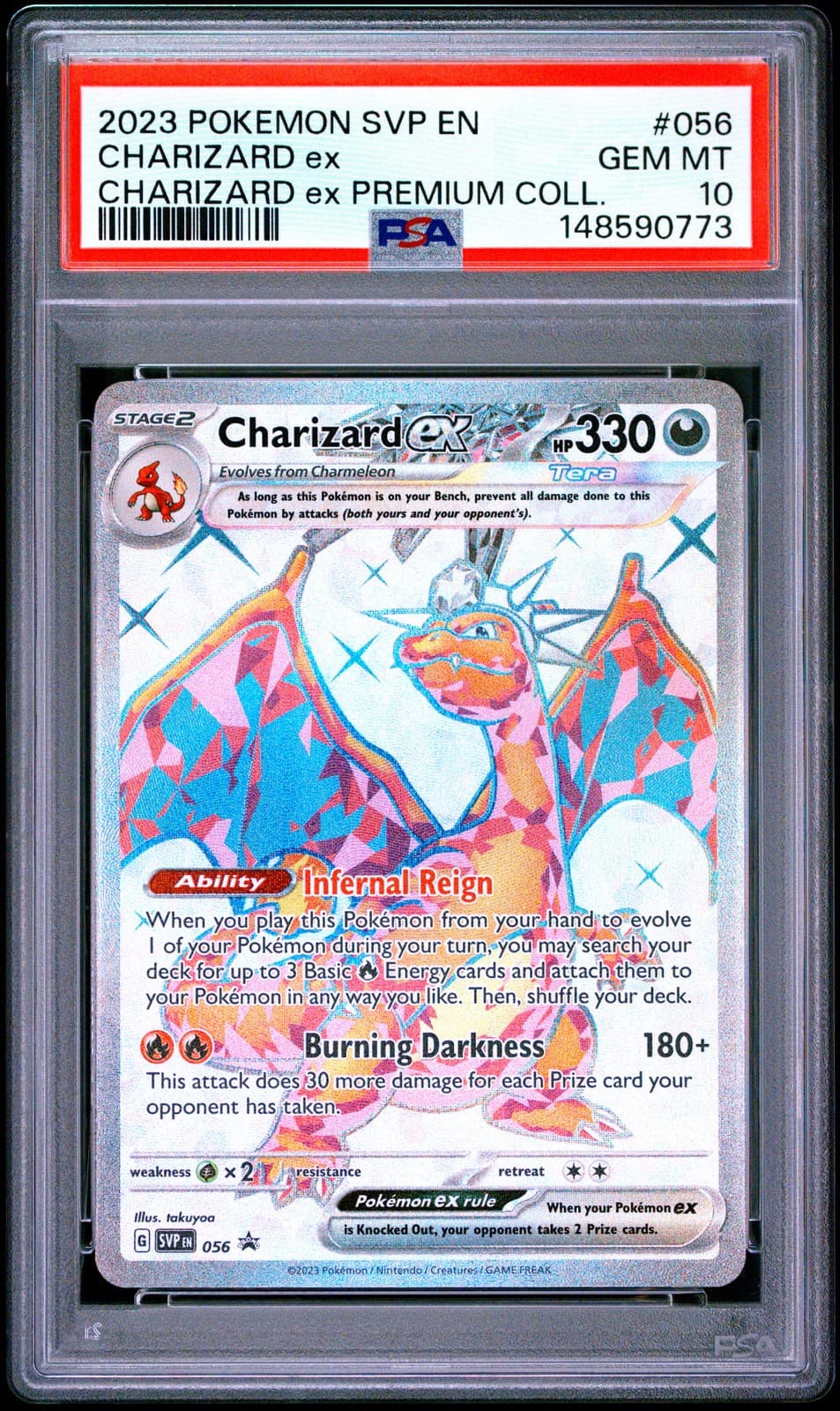 2023 POKEMON SVP EN-SV BLACK STAR PROMO #056 CHARIZARD EX PSA 10