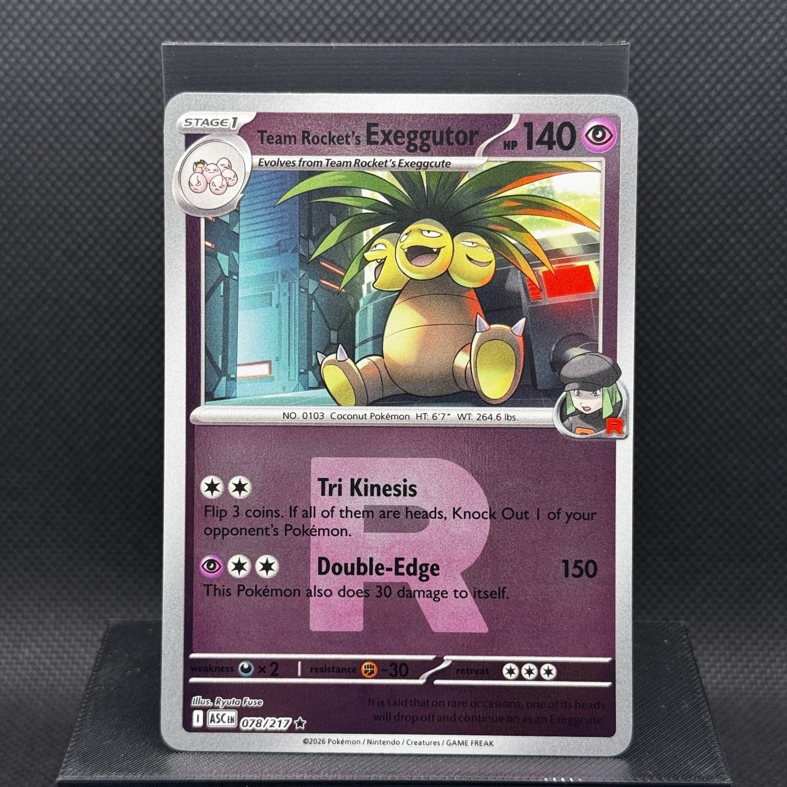 Team Rocket's Exeggutor (Team Rocket) 78/217 Ascended Heroes Pokemon Rev Holo NM
