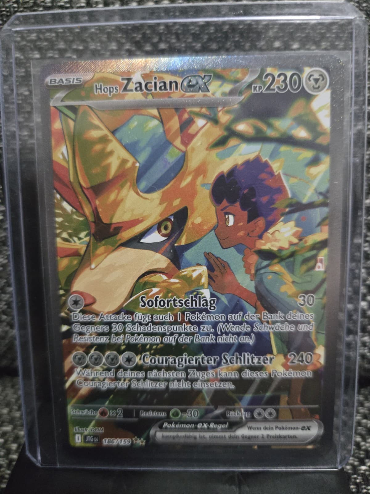 Pokémon Hop's Zacian ex Reisegefährten #186 NM DE