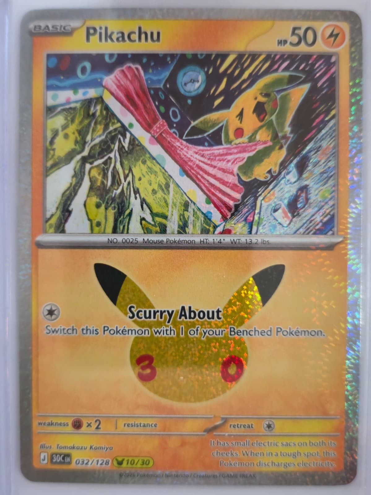 Pokemon 30th Anniversary 32/128 (10/30) Pikachu