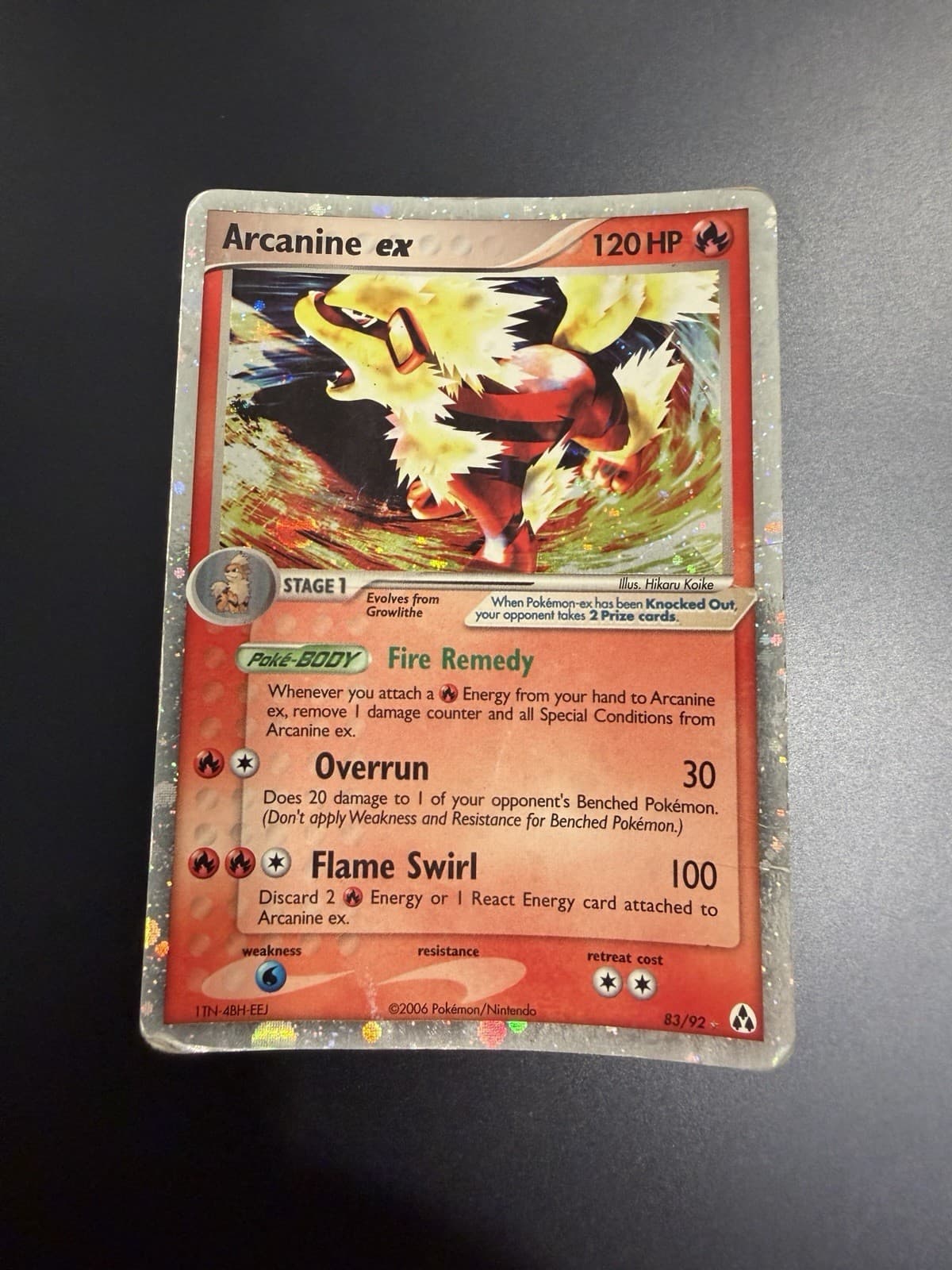 Arcanine ex 83/92 EX Legend Maker Holo