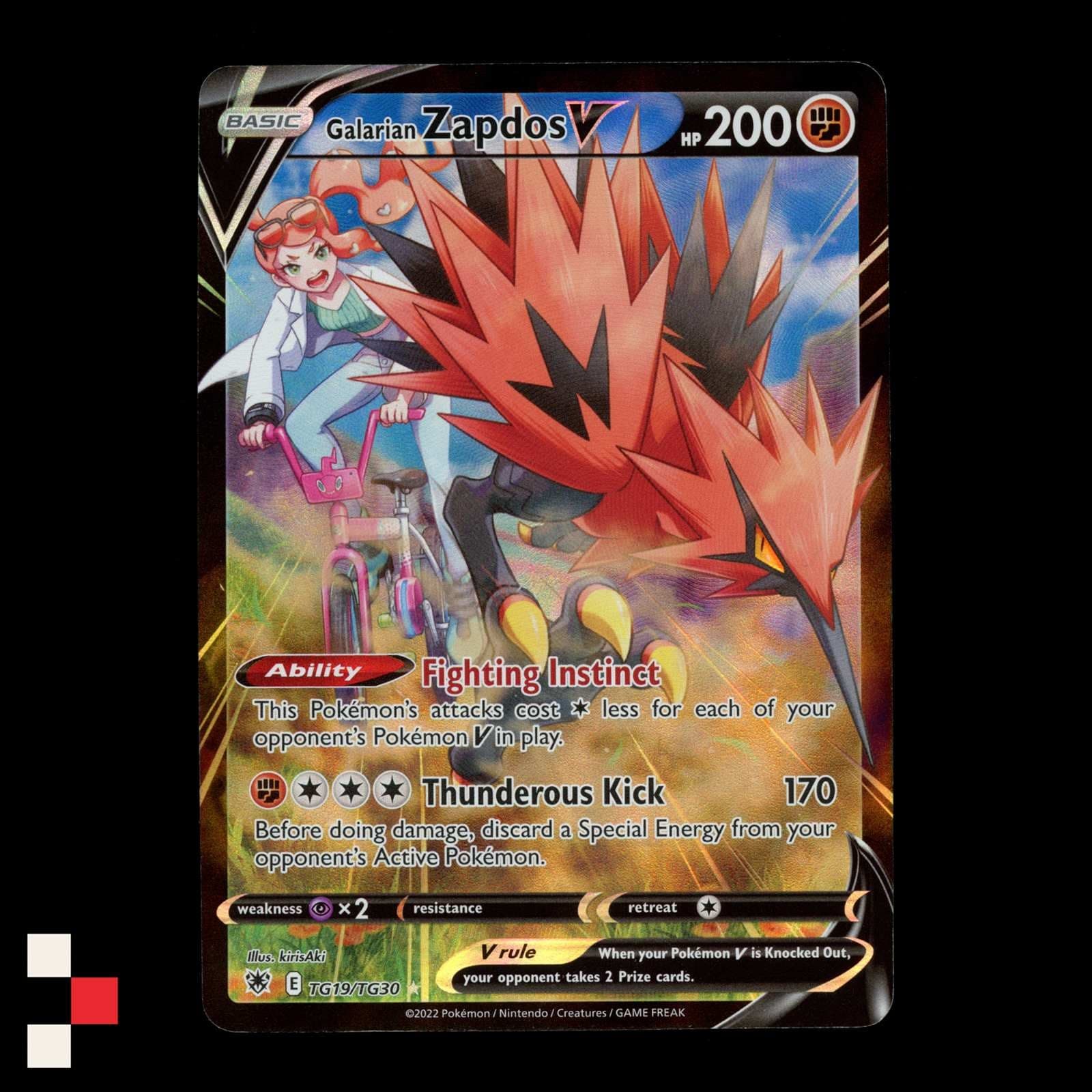 Galarian Zapdos V TG19 Pokemon Astral Radiance Trainer Gallery Full Art