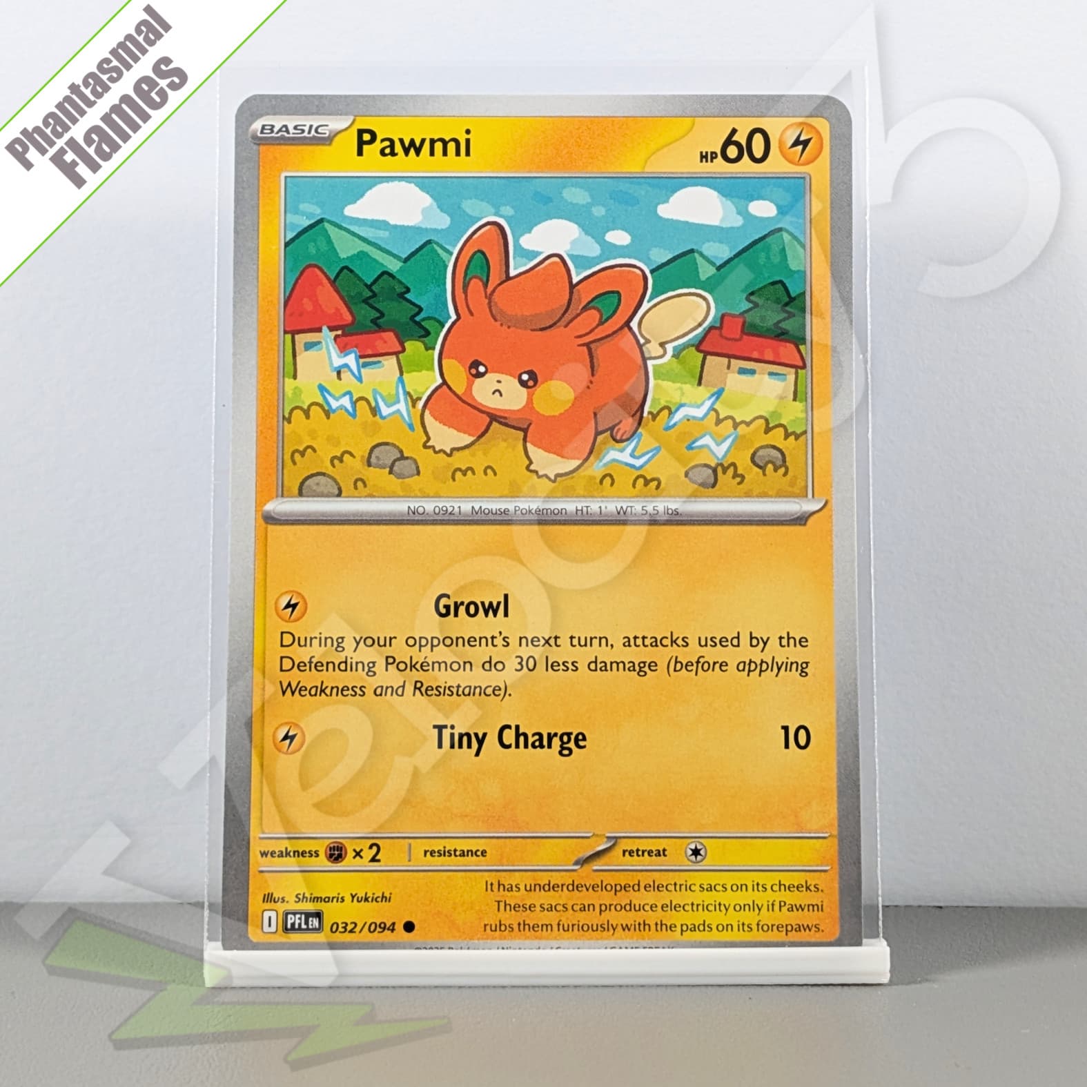 Pokemon TCG Card - Pawmi 32/94 Common | Phantasmal Flames (2025) PFL