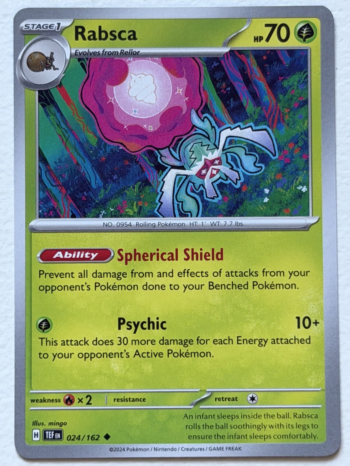 Rabsca 24/162 Temporal Forces Uncommon Near Mint Pokemon