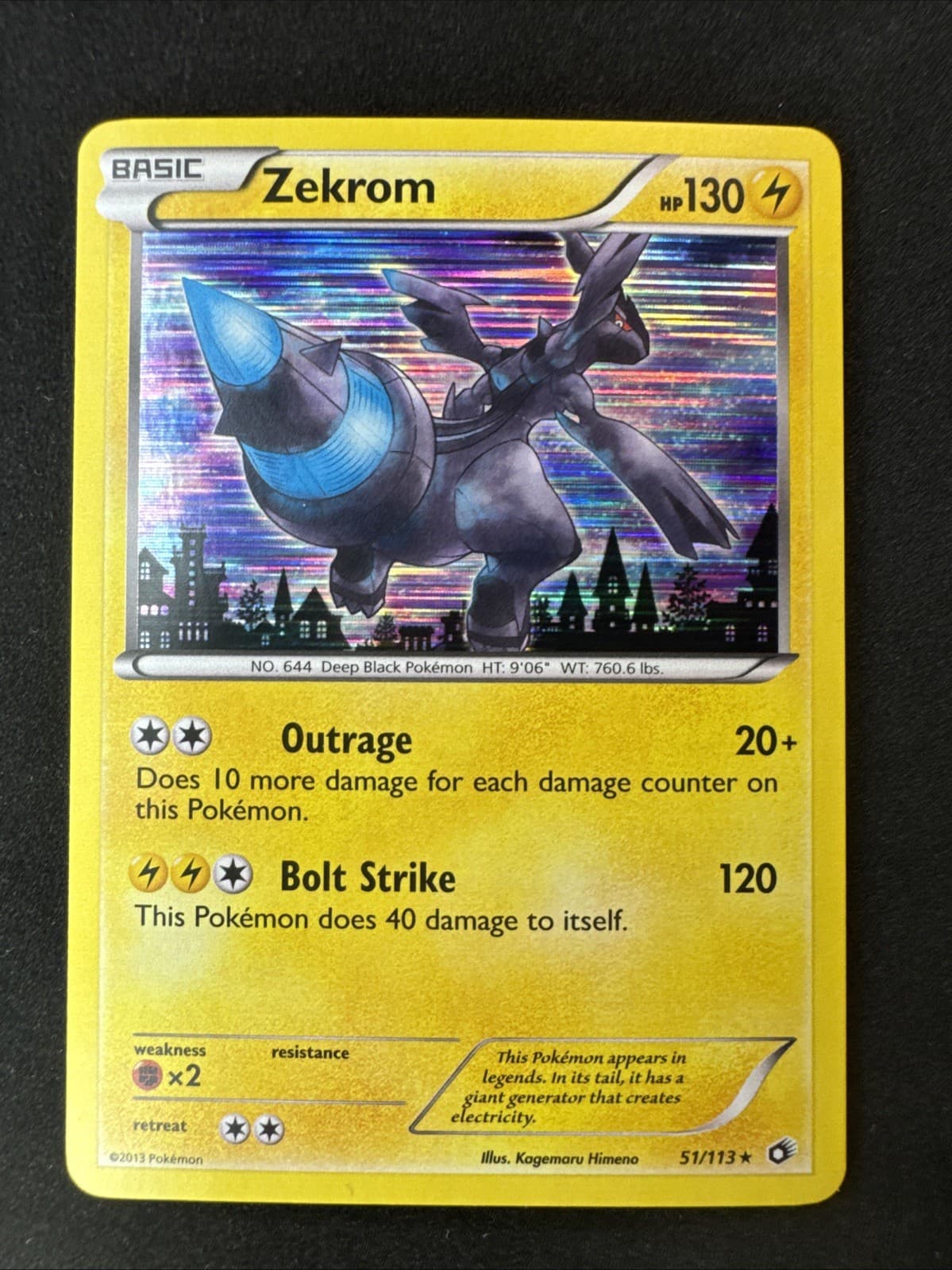 Zekrom 51/113 Legendary Treasures Holo  Pokemon MJ