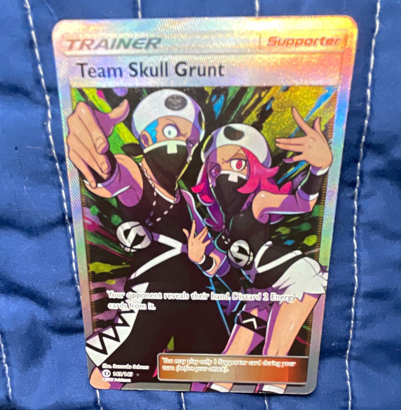 Pokemon TCG Team Skull Grunt Full Art Holo Ultra Rare 149/149 Sun & Moon Eng