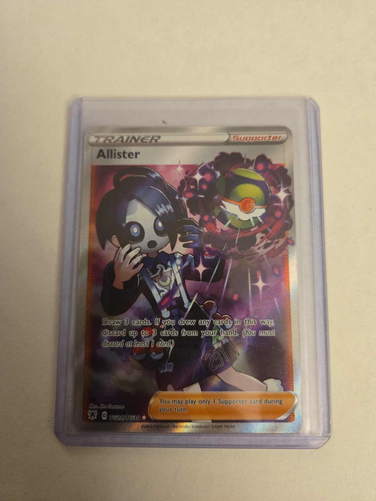 Pokemon Allister TG24/TG30 Astral Radiance Trainer Gallery Full Art Holo EN