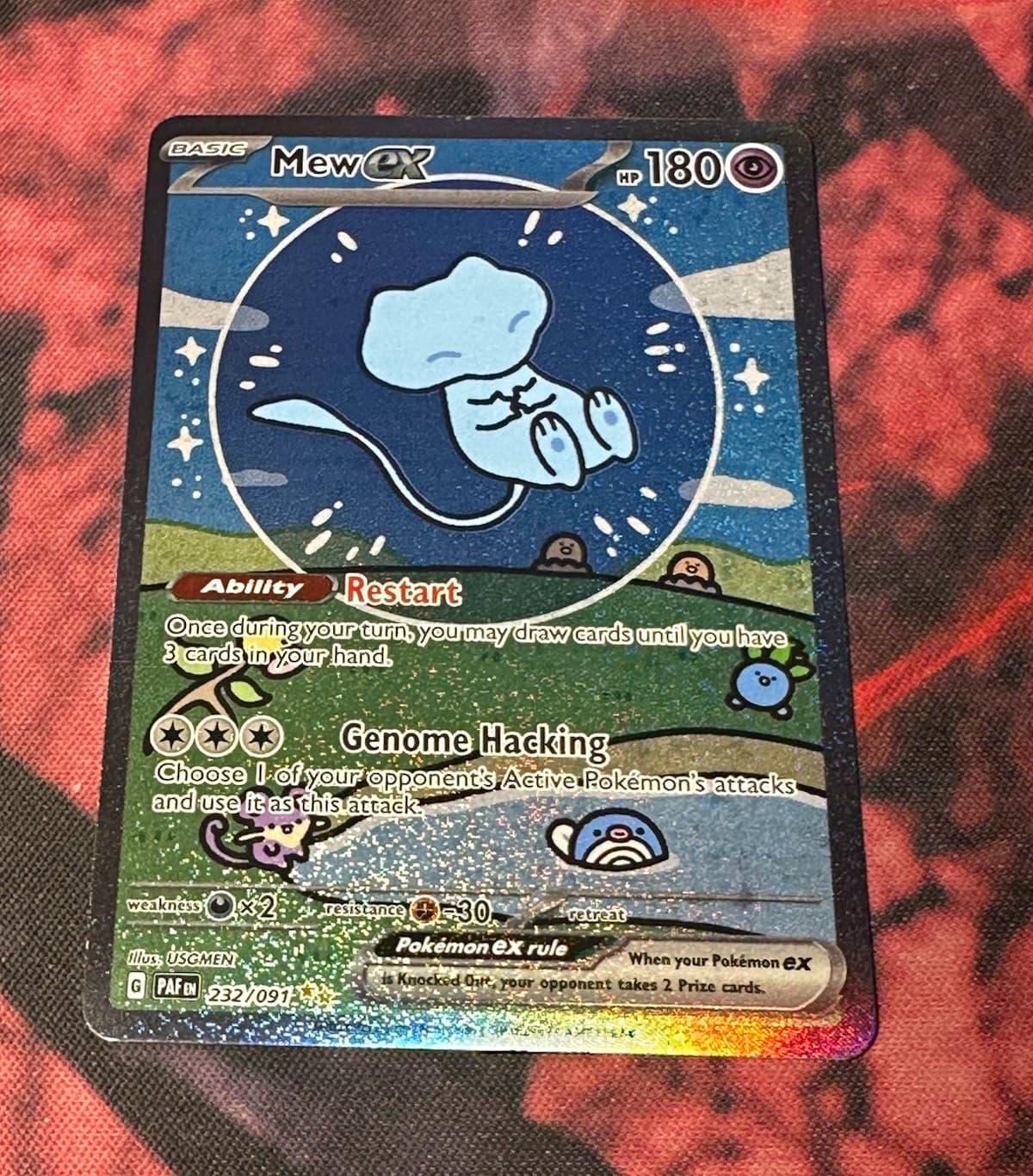Pokémon TCG Mew ex Paldean Fates Full Art Holo 232/091 Ultra Rare Lp