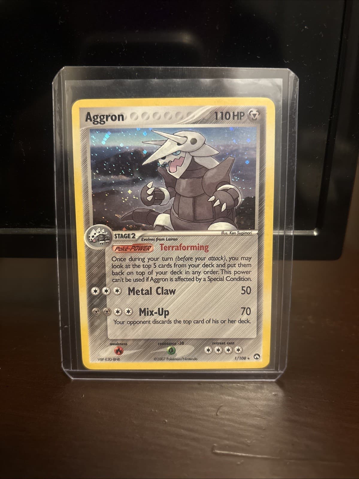 Aggron 1/108 Holo Rare 2007 Ex Power Keepers