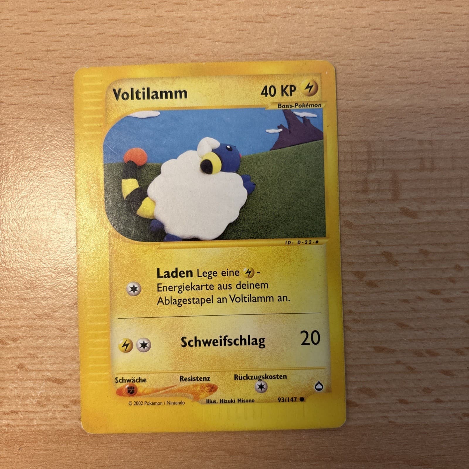 Voltilamm 93/147 Aquapolis deutsch Pokemon Karten NM