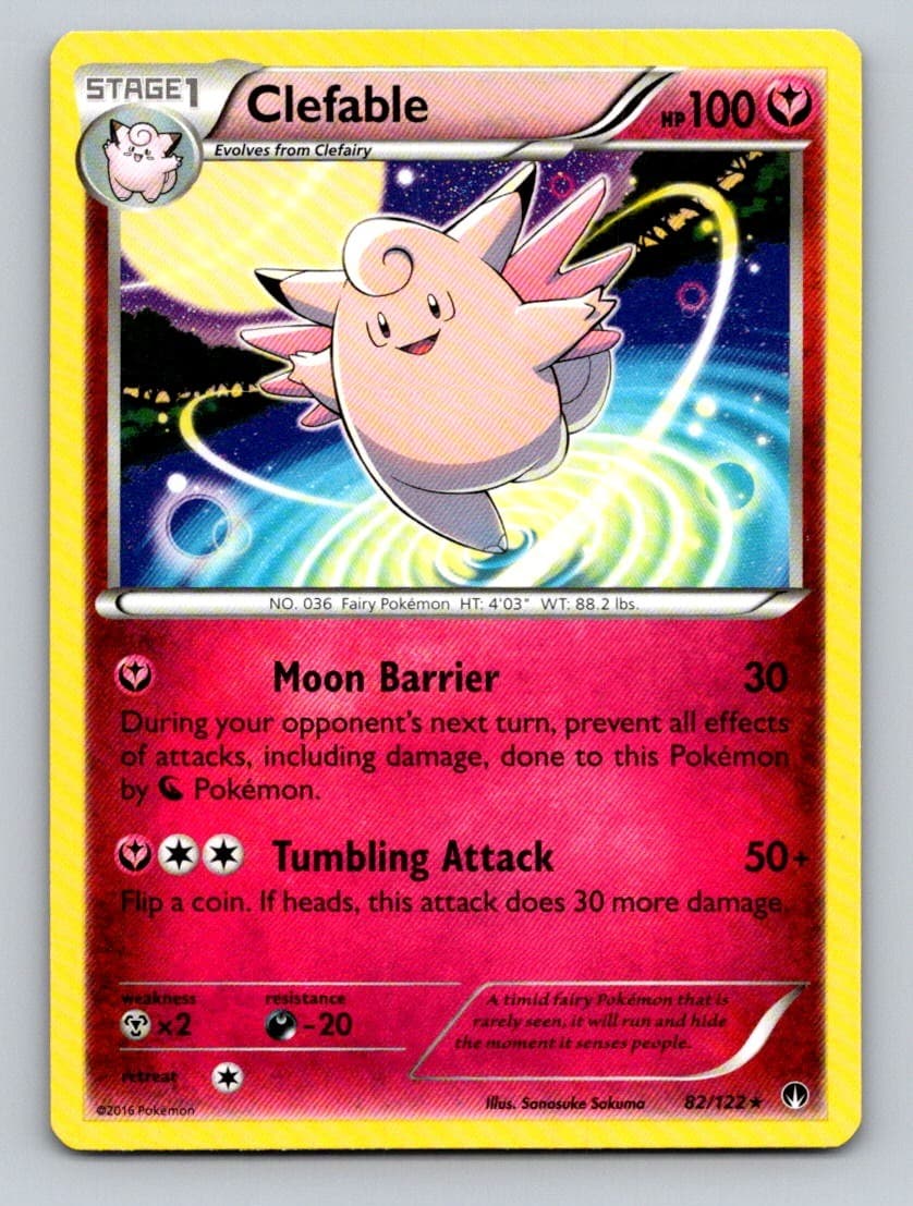 Clefable 82/122 Rare BREAKpoint Pokemon Lightly Played