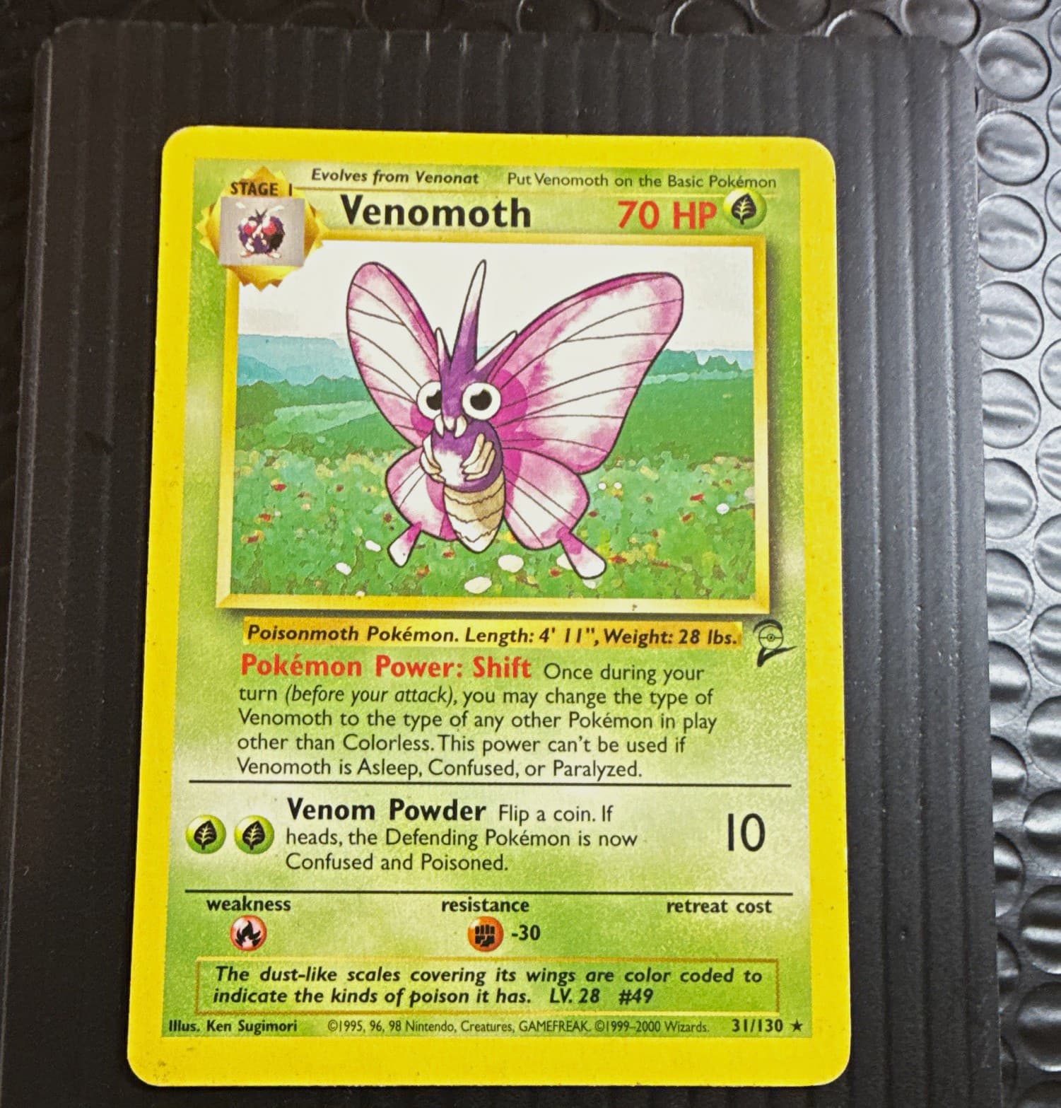 Pokemon TCG Venomoth 31/130 Base Set 2 Regular Rare English 2000 Unlimited