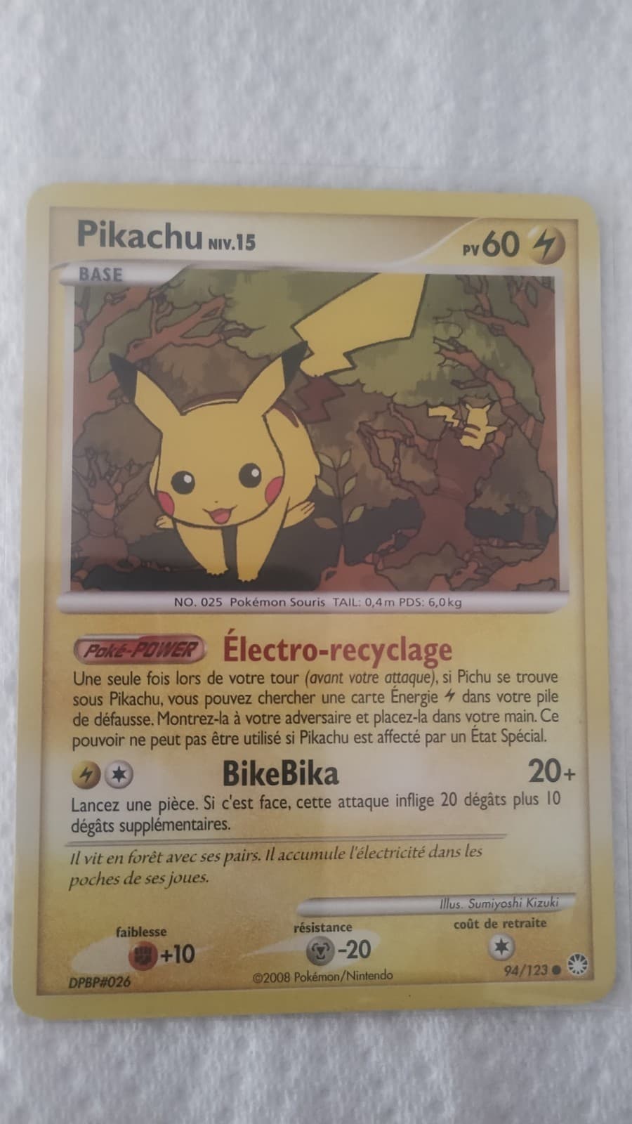 Carte Pokémon Pikachu 94/123 Diamant et Perle Trésors mystérieux FR 🇫🇷🔥 EXC+