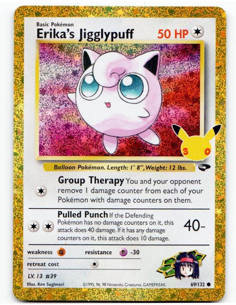 Erika's Jigglypuff 69/132 Holo ME 30th Celebration Classic Collection Pokemon NM