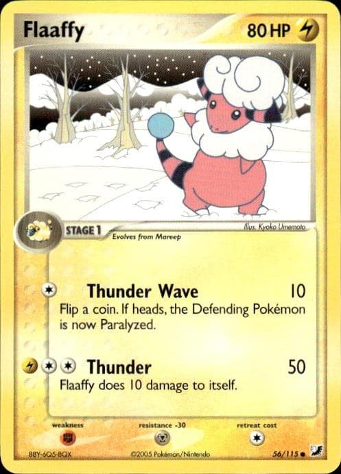 Pokemon Flaaffy Unseen Forces 56/115 Light Play LP+ or Better