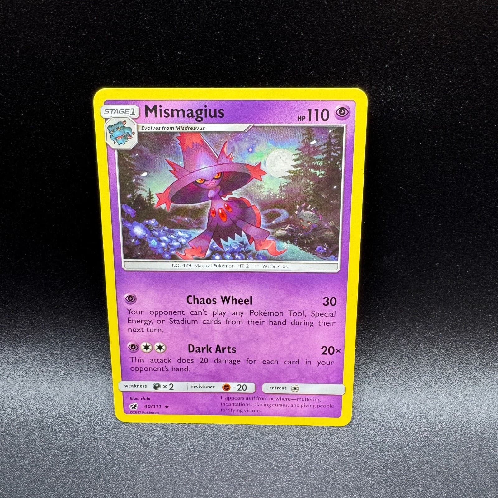 Mismagius 40/111 Rare Crimson Invasion Pokemon Moderately Played