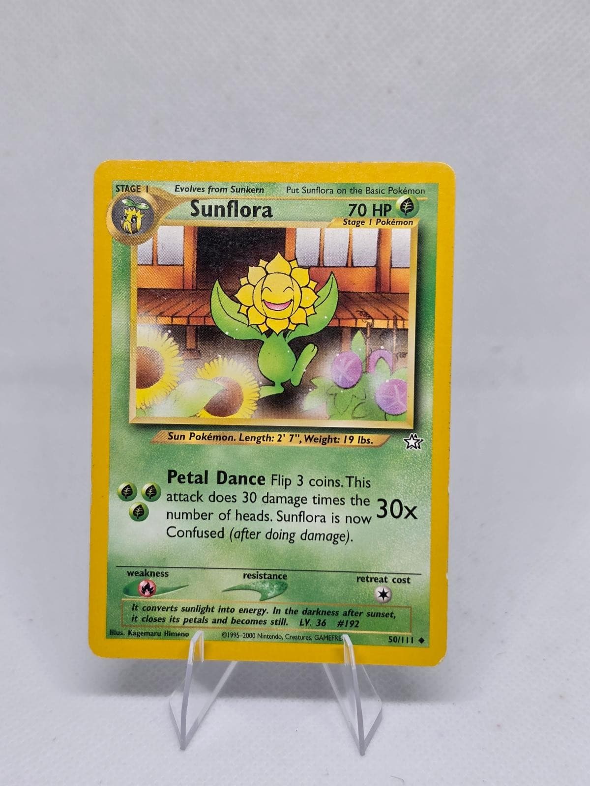 Sunflora 50/111 Uncommon Neo Genesis Pokemon Unlimited HP