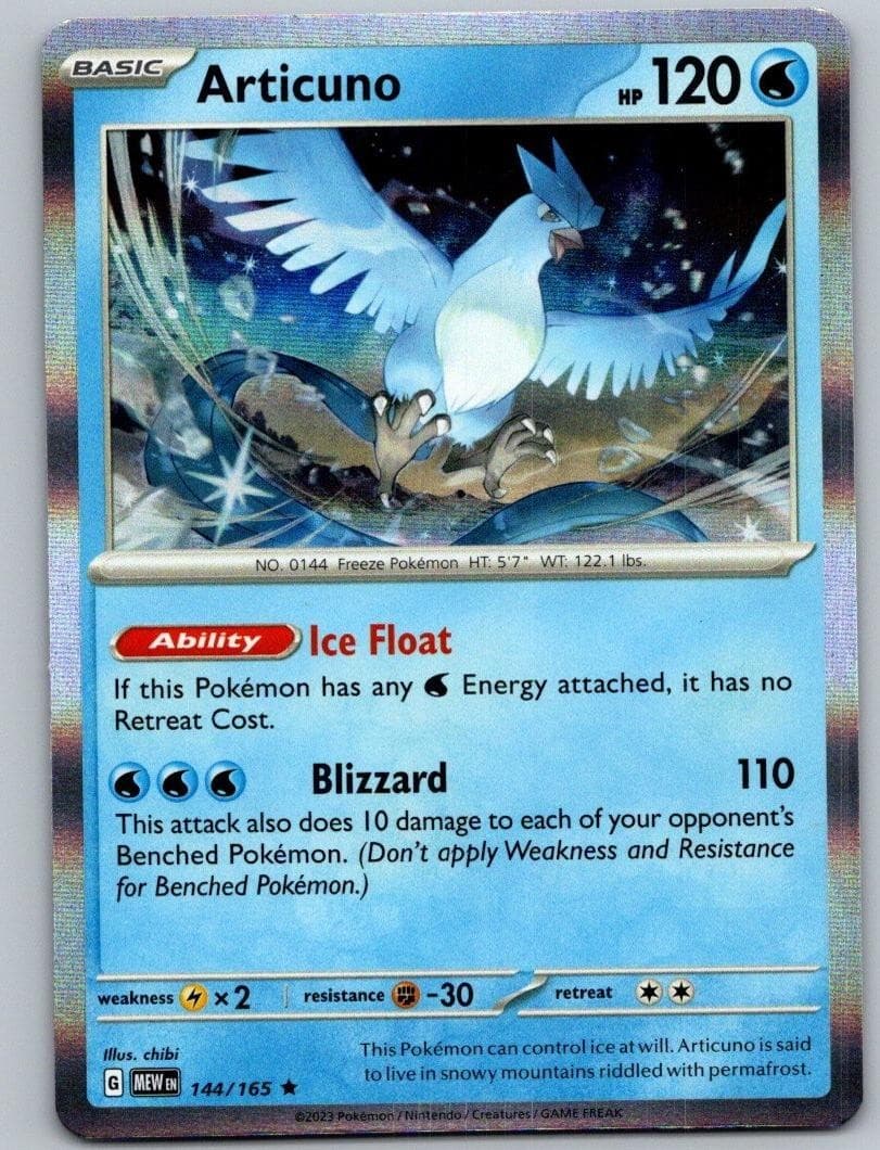 Pokemon TCG 151 - Articuno 144/165 Holo Rare