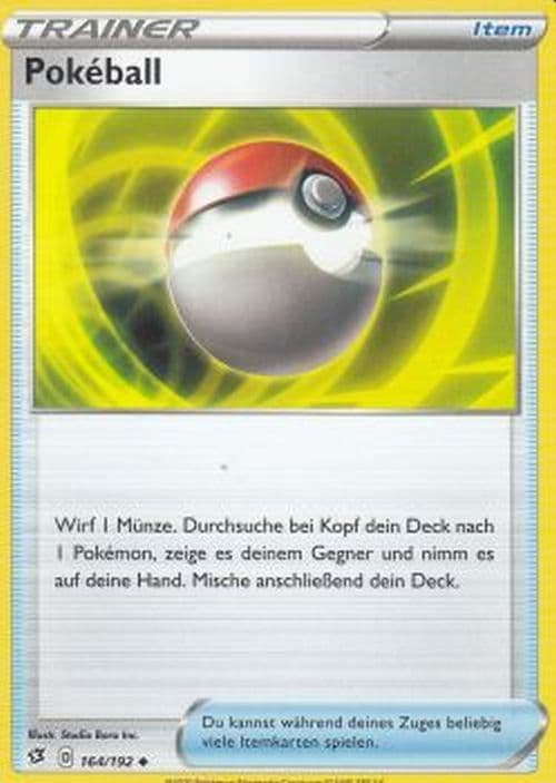 Pokéball 164/192 Pokemon Clash der Rebellen Karte Deutsch