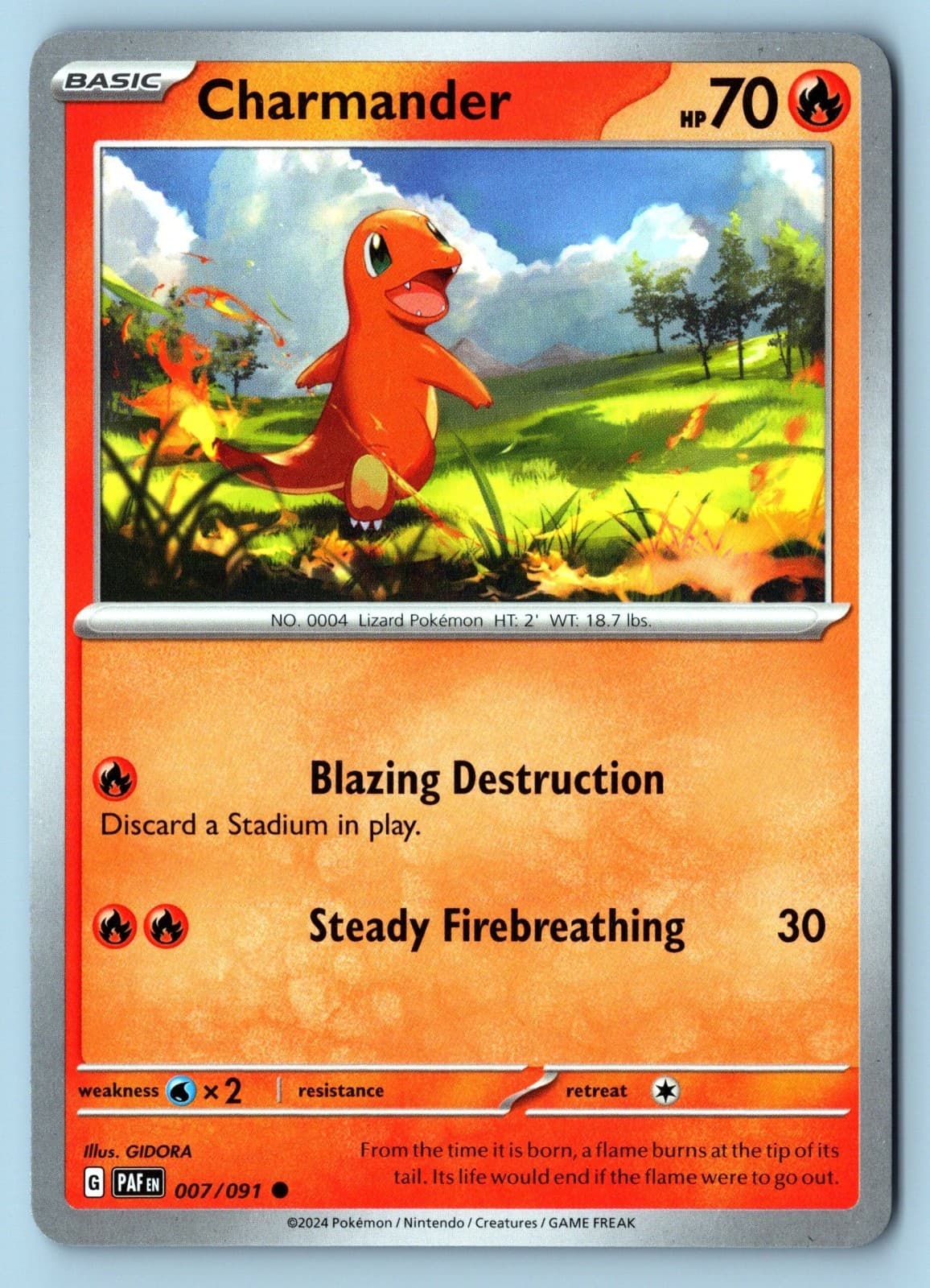 Charmander 7/91 Paldean Fates Pokemon NM