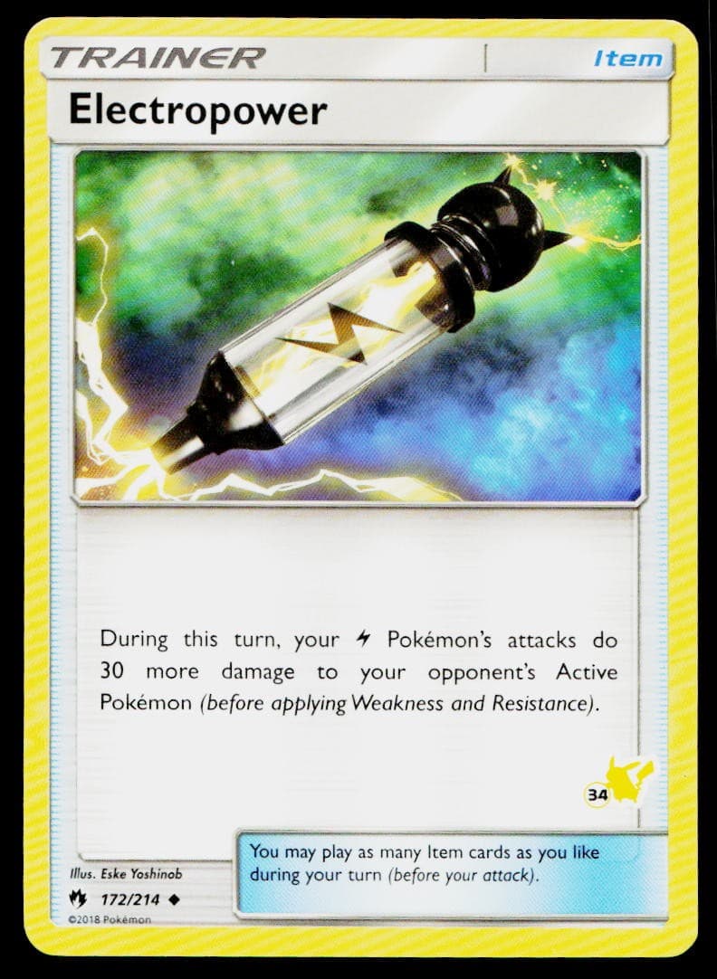Electropower 172/214 Uncommon Lost Thunder Pokemon Near Mint