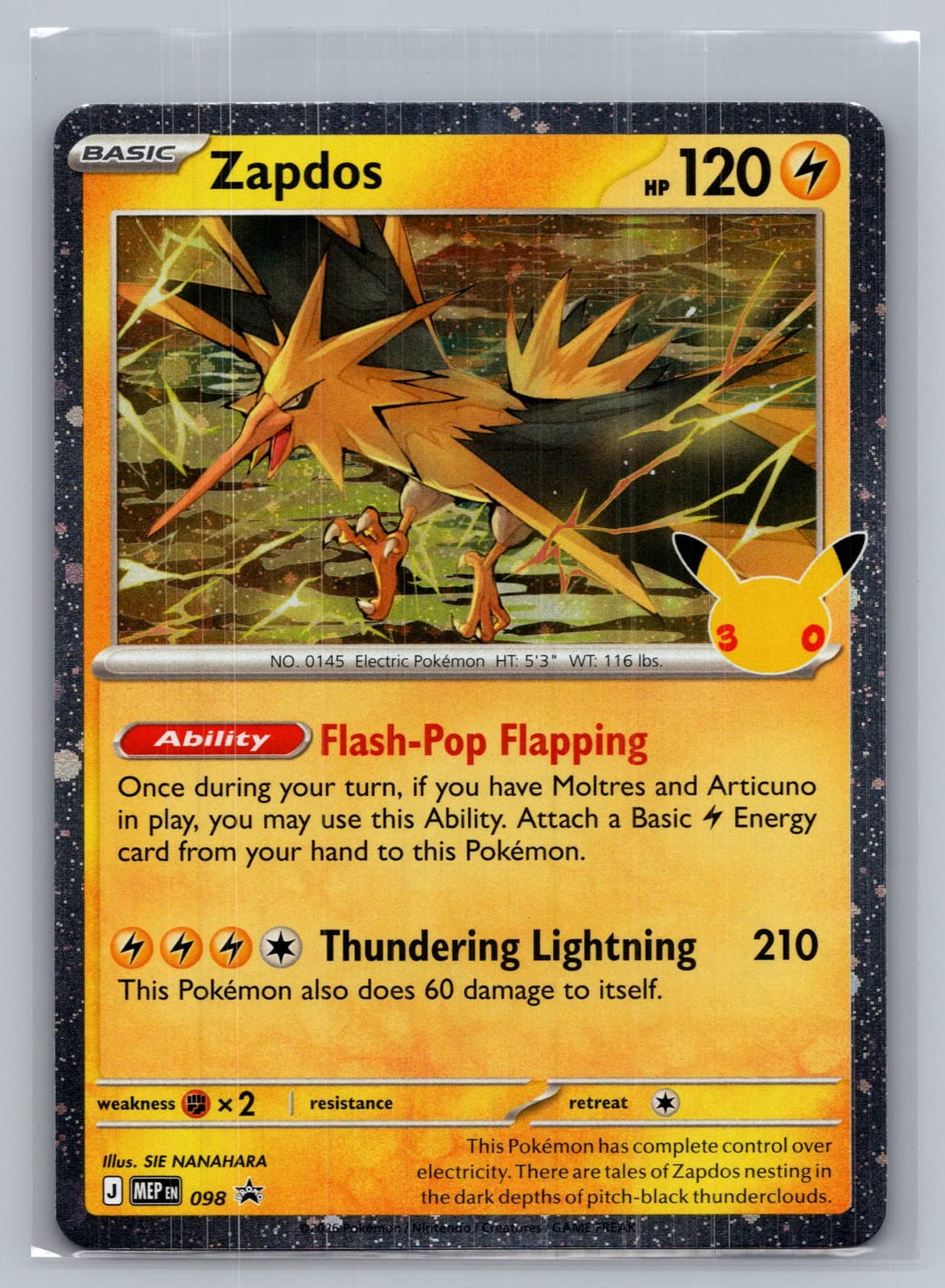 Zapdos #098 2026 Mega Evolution Pokemon TCG