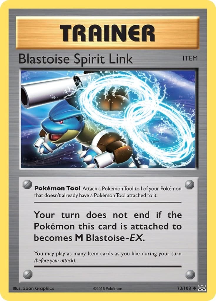 Pokemon Blastoise Spirit Link 73/108 XY - Evolutions Uncommon LP