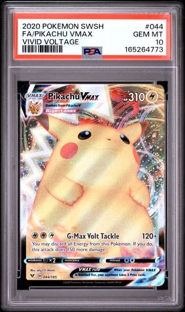 Pokemon Pikachu VMAX Vivid Voltage Full Art #044 PSA 10 Gem Mint