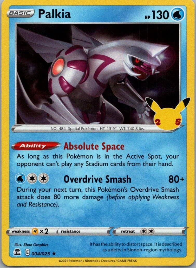Pokemon Palkia 4/25 Celebrations Holo NM